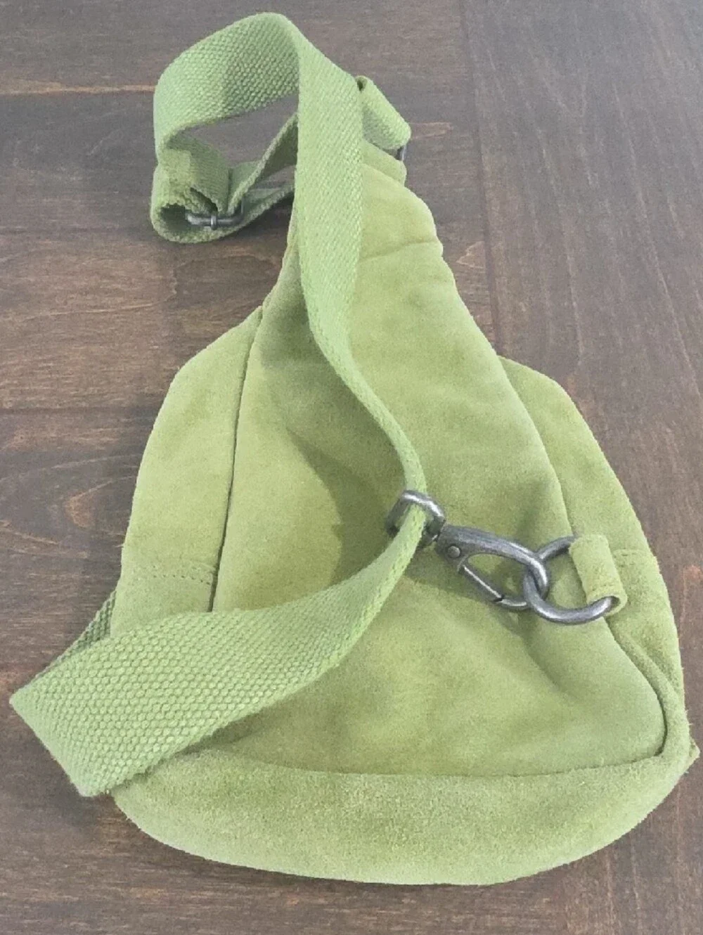 Free People Olive Green Suede Crossbody Sling Bag - Picture 3 of 3